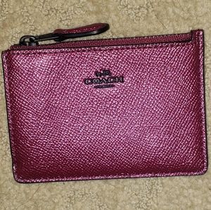 Coach Mini ID Wallet Magenta